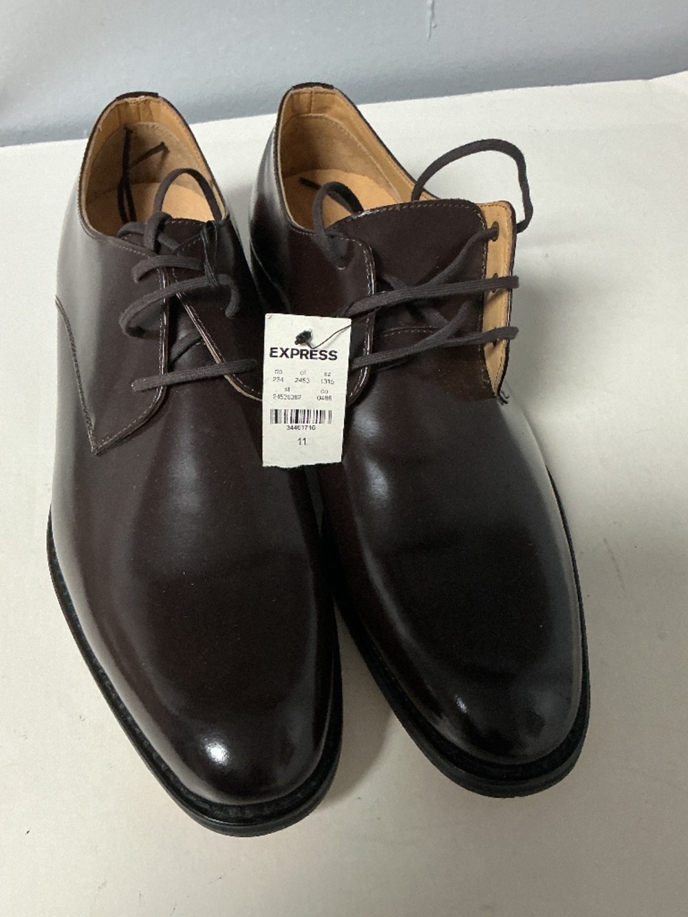 Express Burgundy Dress Shoes Size 11 Medium.